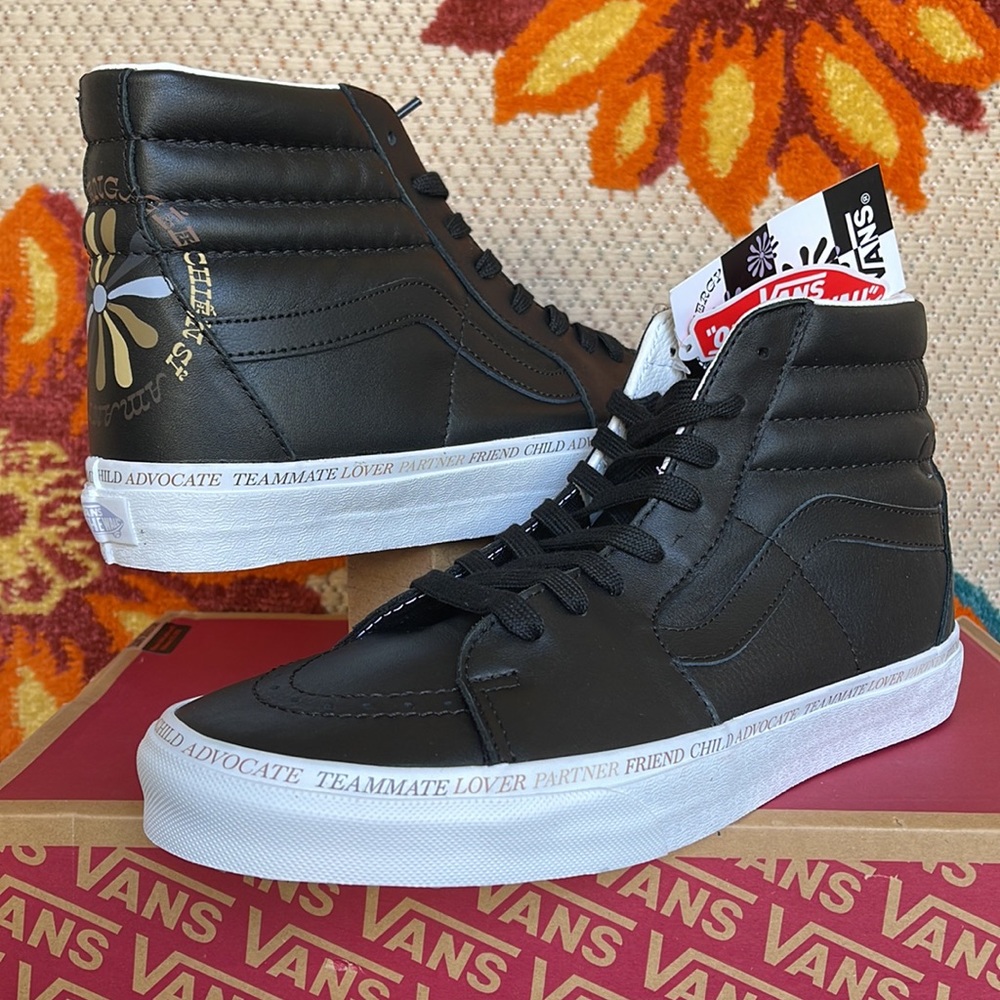 Vans Sk8-Hi Divine Black/True White Men’s sneakers leather - Picture 9 of 16